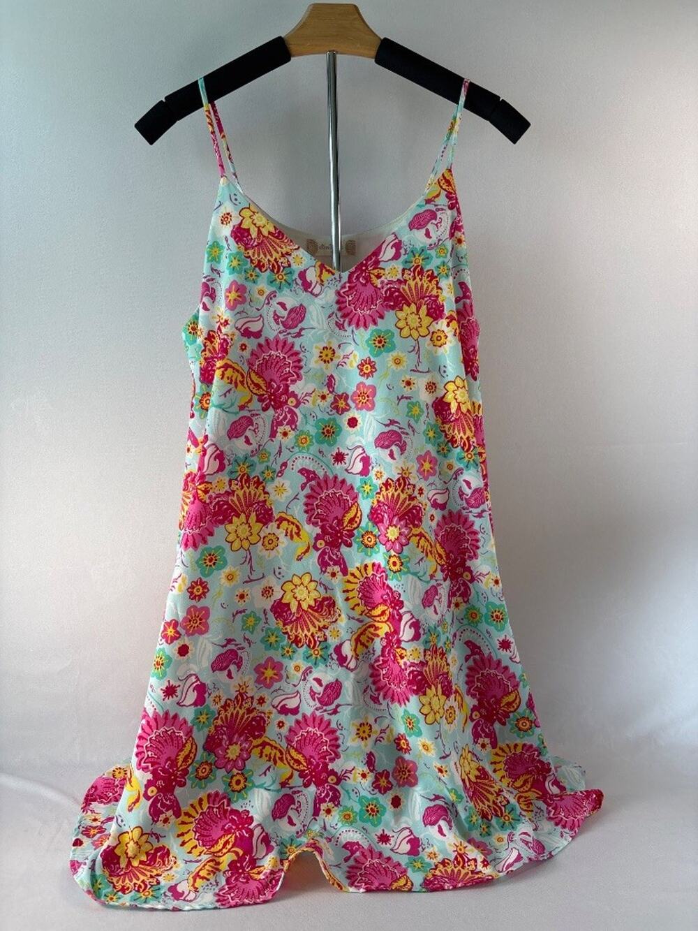Altar'd State Floral Mini Dress Pockets Mint Pink Boho Sundress Size M